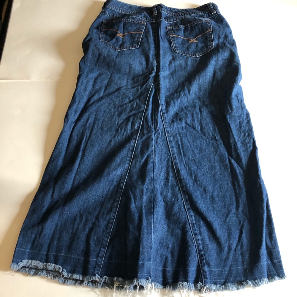 Size 7/8 Personal Identity Denim Long Skirt